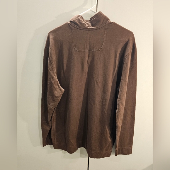 Tommy Bahama Mens Large Brown 1/4 Snap Pullover - Picture 4 of 6